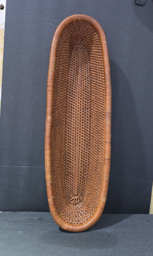 Vtg woven rattan wicker - lg,
