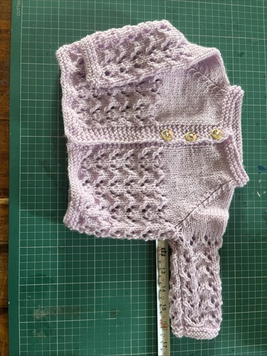 Hand knitted baby matinee - knitted,