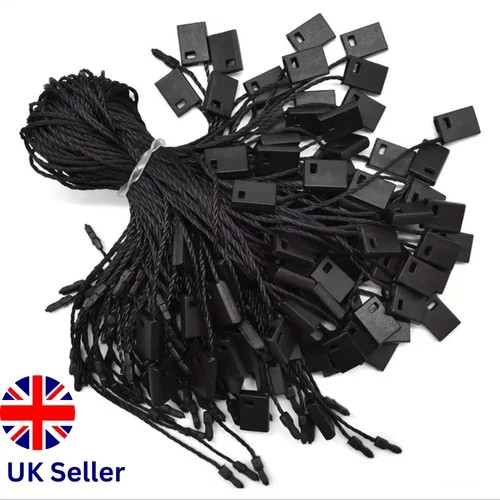 Black hang tag string - black, with