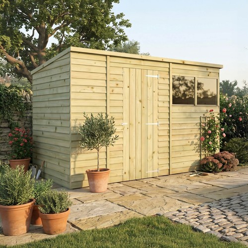 10x6 wood garden shed overlap - 10x6,