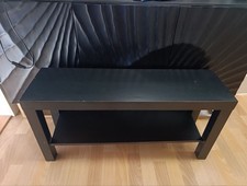 Ikea Lack table sideboard side table matt black with clear. signs of wear