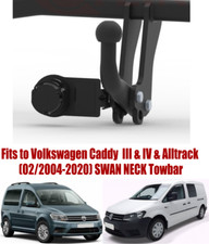 Swan Neck Tow Bar For VW Caddy (2004-2020) & 7 Pin Bypass Relay - V028