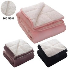 Weighted Blanket Sherpa Fleece Sofa Throw Bedding Sleep Therapy Sensory Adults