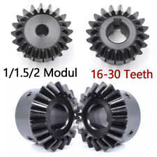 Bevel Gear 1/1.5/2 Modulus Transmission Bevel Gears 90° 45# Steel 16-30 Teeth
