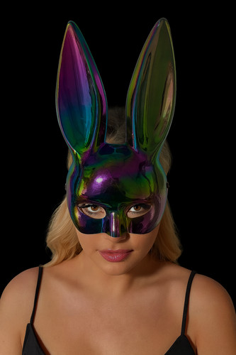 Sexy multicolour bunny mask - multicolour,