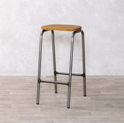 Gunmetal lab stool - gunmetal, with