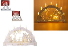 CANDLE BRIDGE LED WOODEN LIGHTS CHRISTMAS BATTERY OPERATED FESTIVE XMAS CANDLE