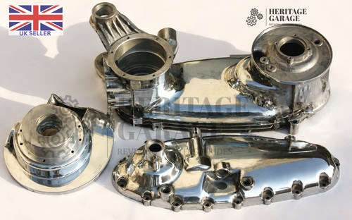 Polished engine crankcase - engine,