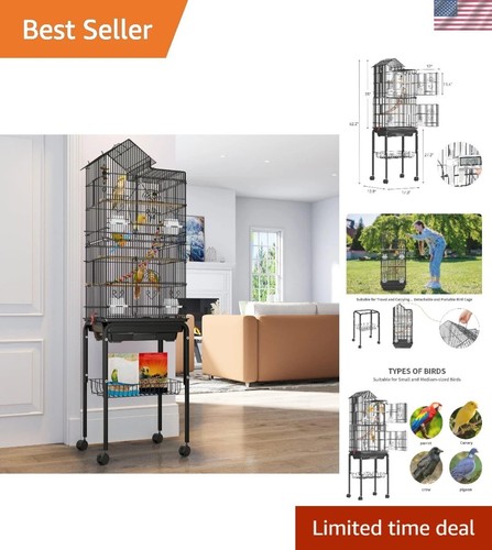 Inch metal bird cage large - metal,