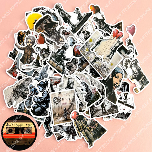 Banksy stickers - stickers,