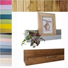Wooden Photo Shelf Handmade Solid Wood Ledge Shelf Shallow Slim Floating Shelf