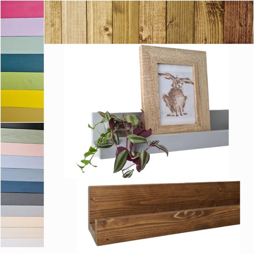 Wooden photo shelf handmade - wooden,