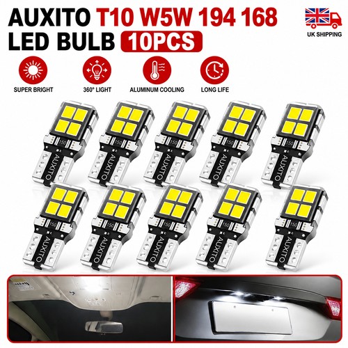 10x 6500k white t10 w5w - 10x,