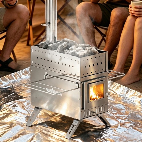 Upgraded wood burning sauna - upgraded,