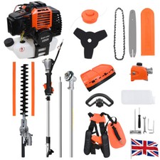 52cc Multitool Hedge Trimmer Tool Petrol Strimmer Brush Cutter Garden Chainsaw