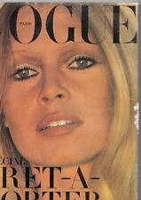 VOGUE PARIS 1971 BRIGITTE BARDOT FURS GUNILLA LINDBLAD HELMUT NEWTON GUY BOURDIN