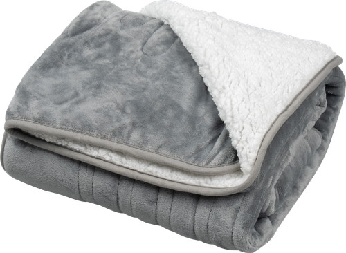 Heated electric throw sherpa - ,