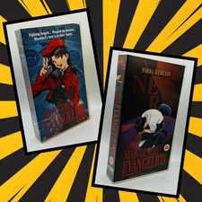 Neon Genesis Evangelion VHS Video Tapes + Sleeves | Tested + Working | FREE Post