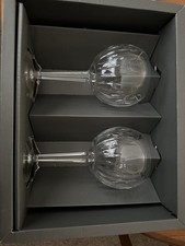 2 x Waterford Crystal Millenium LOVE Water Goblets Toasting Glasses 8"