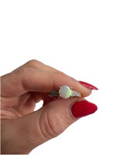 9K Andamooka Semi Black Opal Gold Ring