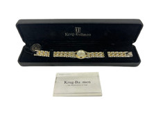 KRUG-BAUMEN Marquis 4117KL Ladies 18CT Electroplated Quartz Watch + Box Charity