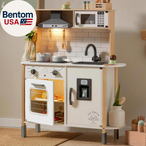 Play kitchen for kids wooden - kitchen,