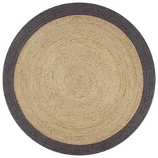 Round Jute Rug Natural Beige