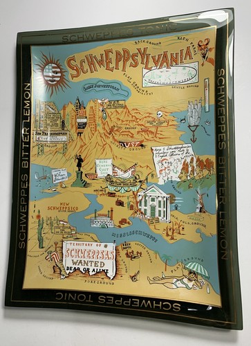 Schweppes soda pop glass - schweppes,