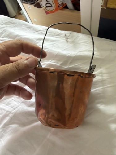 Vintage hand hammered copper - hammered,