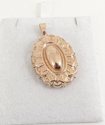 9ct rose gold - rose, locket