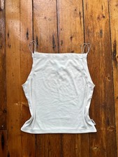 Unif basic white ribbed cami