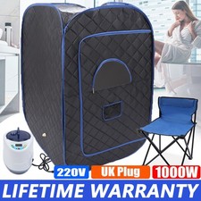 Portable Steam Sauna Spa Tent Room Home Relaxation Health Benefit with Chair 