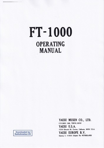 Operating instructions for - operating,