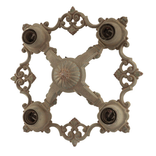 Antique cast iron chandelier - antique,