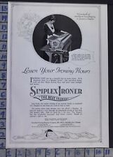 1919 SIMPLEX IRONER MANGLE LAUNDRY CLOTHES HOUSE HOME DECOR VINTAGE AD  BX78