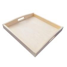 Large Wooden Square Serving Tray 40x40 cm, Unpainted / For Decoupage,