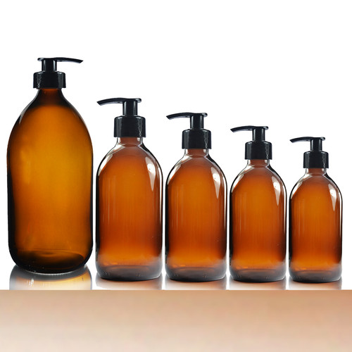 Amber glass bottle - glass,