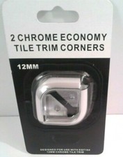 2 CHROME ECONOMY ROUND TILE TRIM CORNERS 12MM - ECC 315 (M116)