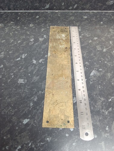 Vintage brass finger plate 12 - brass,