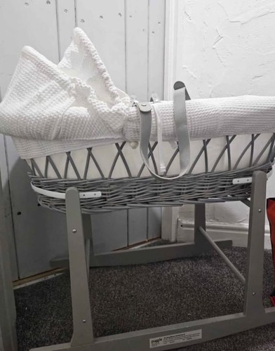 Moses basket grey with - moses,