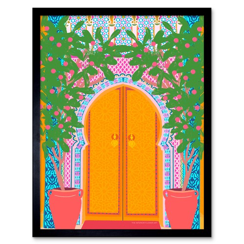 Moroccan door bright - moroccan,