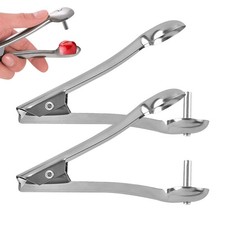 2pcs Cherry Enucleator Removal Tool Home Kitchen Destoner Silver Automatic Tools