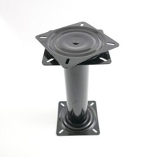 14″ Tall Seat Pedestal, 360° Swivel — Black Steel | 4Boats