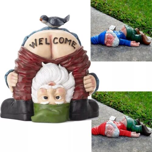 Drunk gnome patio - gnome, ornament