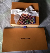 Authentic Louis Vuitton Empty Wallet Box W/Dust Bag & Ribbon & Gift Card.
