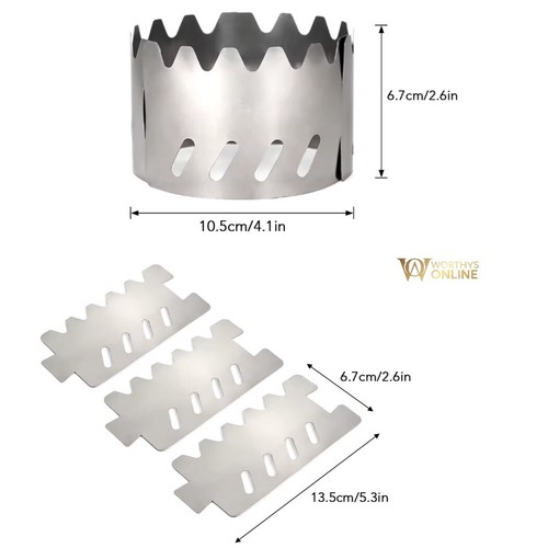 Stainless steel alcohol stove - steel,