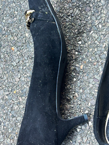 Graceland black suede pointed - black,