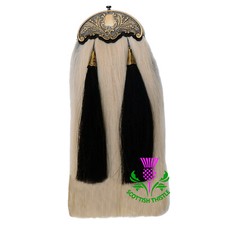 100%Original Horse Hair Scottish Piper Kilt Sporran Thistle Antique Chain & Belt