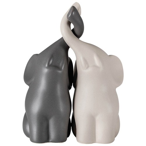 Grey cream ceramic - ceramic, elephant