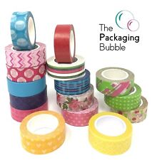 Washi Tape Pack Set Decorative Adhesive Masking Tape Blue Floral Flowers Green